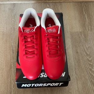 Motorsport Red Fila Shoes. Never worn, with box.